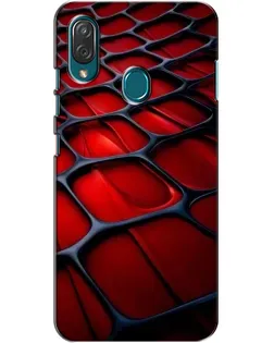 Чехол для ZTE Blade V10 Vita с картинкой «Красная глянцевая сетка»