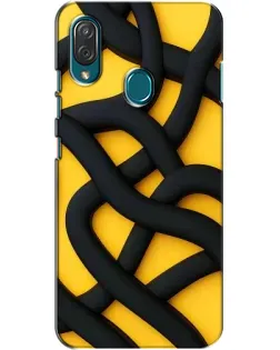 Чехол для ZTE Blade V10 Vita с картинкой «Черное желтое переплетение»
