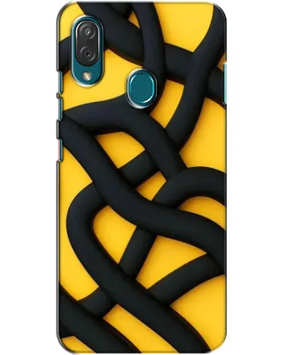 Чехол для ZTE Blade V10 Vita с картинкой «Черное желтое переплетение» Чехол для ZTE Blade V10 Vita с картинкой «Черное желтое переплетение»