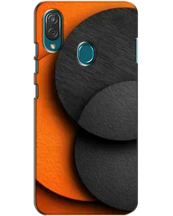 Чехол для ZTE Blade V10 Vita с картинкой «Геометрия оранжевых кругов»