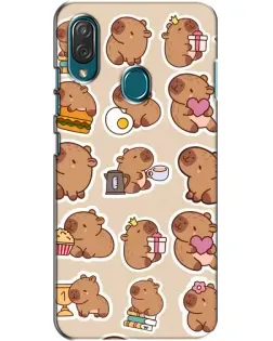 Чехол для ZTE Blade V10 Vita с картинкой «Капибары паттерн»