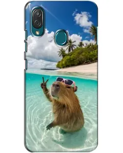 Чехол для ZTE Blade V10 Vita с картинкой «Капибара на море»