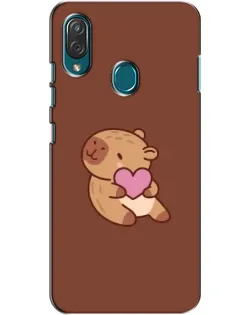 Чехол для ZTE Blade V10 Vita с картинкой «Капибара с сердцем»