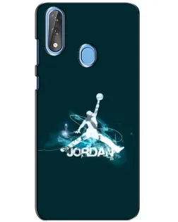 Чехол для ZTE Blade V10 с картинкой «Jordan Blue Fire»