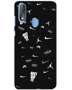 Чехол для ZTE Blade V10 с картинкой «Nike Black Pattern»
