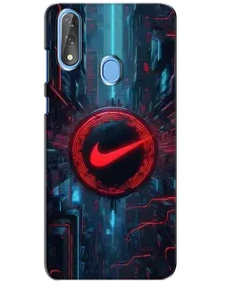 Чехол для ZTE Blade V10 с картинкой «Техногенный стиль Nike»