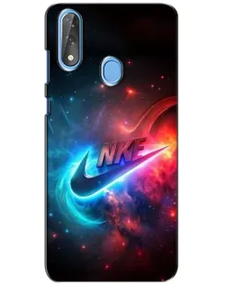 Чехол для ZTE Blade V10 с картинкой «Огненный логотип Nike»