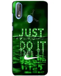 Чехол для ZTE Blade V10 с картинкой «Зеленый неоновый Nike»