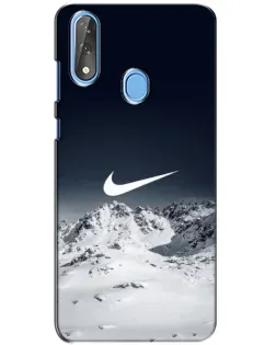 Чехол для ZTE Blade V10 с картинкой «Nike — зимние горы»