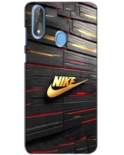 Чехол для ZTE Blade V10 с картинкой «Золотой Nike на металле»