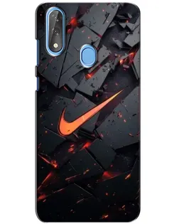 Чехол для ZTE Blade V10 с картинкой «Nike — эффект разломов»