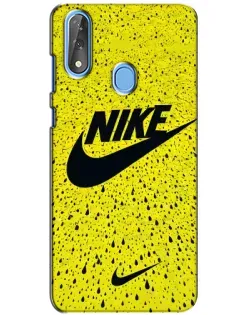 Чехол для ZTE Blade V10 с картинкой «Желтый текстурный Nike»