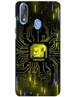 Чехол для ZTE Blade V10 с картинкой «Nike — золотая искра»
