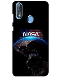 Чехол для ZTE Blade V10 с картинкой «Земля из космоса NASA»