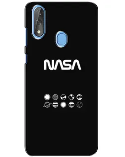 Чехол для ZTE Blade V10 с картинкой «NASA — технический принт»