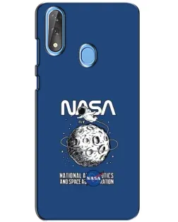Чехол для ZTE Blade V10 с картинкой «NASA — лунная миссия»