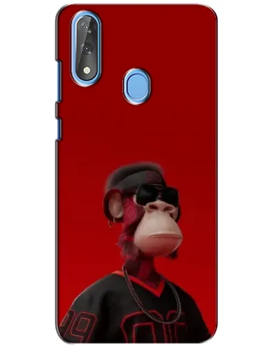 Чехол для ZTE Blade V10 с картинкой «Bored Ape в красном»