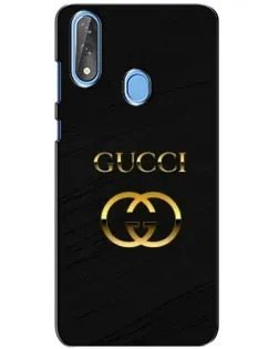 Чехол для ZTE Blade V10 с картинкой «Золотой логотип Gucci»