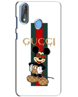 Чехол для ZTE Blade V10 с картинкой «Микки Маус Gucci — полосы»