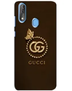 Чехол для ZTE Blade V10 с картинкой «Gucci — золотая бабочка»