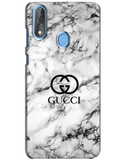 Чехол для ZTE Blade V10 с картинкой «Gucci — мраморный шик»