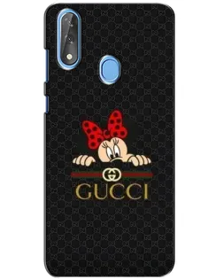 Чехол для ZTE Blade V10 с картинкой «Минни Маус Gucci — черный»