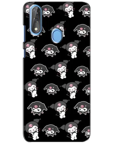 Чехол для ZTE Blade V10 с картинкой «Черный паттерн Kuromi»