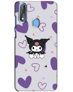 Чехол для ZTE Blade V10 с картинкой «Kuromi и лавандовые сердца»