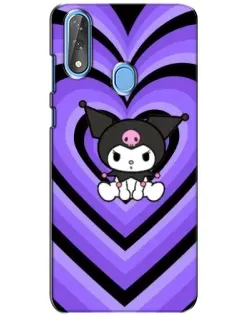 Чехол для ZTE Blade V10 с картинкой «Kuromi и фиолетовые сердца»