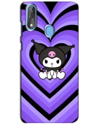Чехол для ZTE Blade V10 с картинкой «Kuromi и фиолетовые сердца»
