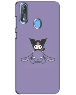 Чехол для ZTE Blade V10 с картинкой «Kuromi на лиловом фоне»