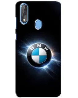 Чохол для ZTE Blade V10 з картинкою «BMW — неонове сяйво»