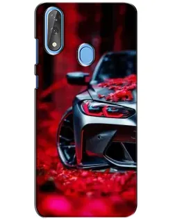 Чохол для ZTE Blade V10 з картинкою «Спортивна BMW та квіти»