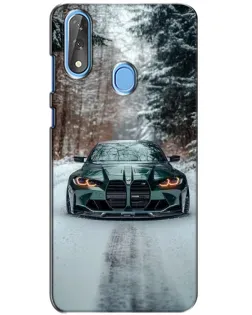 Чохол для ZTE Blade V10 з картинкою «BMW у зимовому лісі»