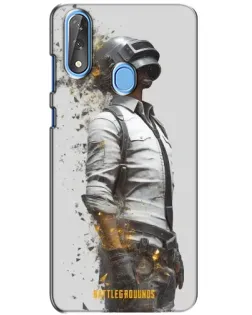 Чехол для ZTE Blade V10 с картинкой «PUBG — боец в пыли»