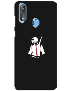 Чехол для ZTE Blade V10 с картинкой «PUBG — силуэт воина»