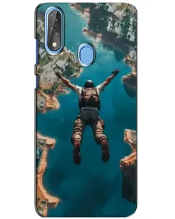 Чехол для ZTE Blade V10 с картинкой «PUBG — свободное падение»