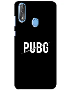 Чехол для ZTE Blade V10 с картинкой «PUBG — белый логотип»