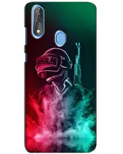 Чехол для ZTE Blade V10 с картинкой «PUBG — огненный воин»