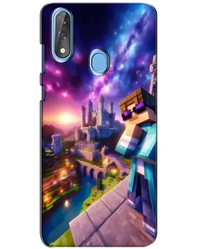 Чехол для ZTE Blade V10 с картинкой «Стив и космос»