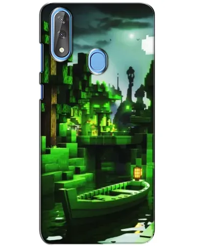 Чехол для ZTE Blade V10 с картинкой «Minecraft лесной пейзаж»