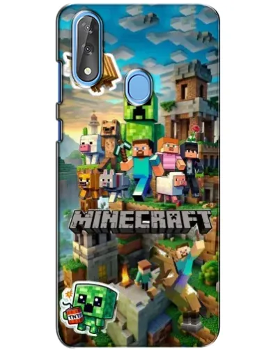 Чехол для ZTE Blade V10 с картинкой «Замок Minecraft»