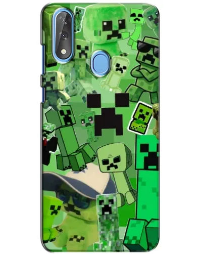Чехол для ZTE Blade V10 с картинкой «Криперы Minecraft»