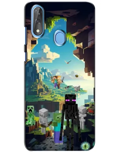 Чехол для ZTE Blade V10 с картинкой «Эндермен в лесу»