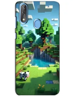 Чехол для ZTE Blade V10 с картинкой «Minecraft летний день»