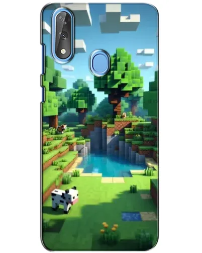Чехол для ZTE Blade V10 с картинкой «Minecraft летний день»