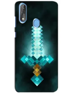 Чехол для ZTE Blade V10 с картинкой «Алмазный меч неон»