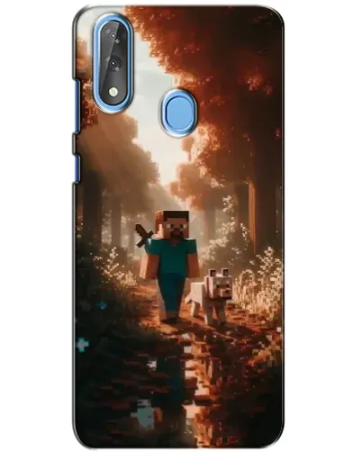 Чехол для ZTE Blade V10 с картинкой «Стив в лесу»