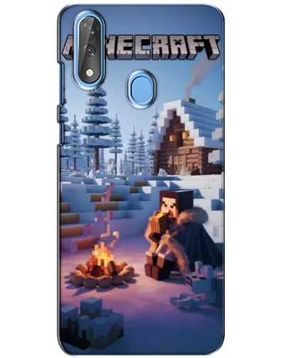 Чехол для ZTE Blade V10 с картинкой «Зимний Minecraft»