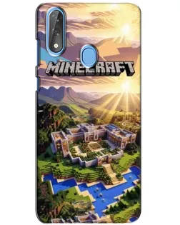 Чехол для ZTE Blade V10 с картинкой «Minecraft панорама»